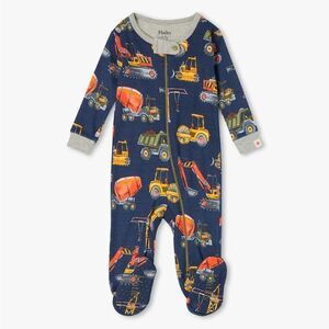 Hatley Baby: Construction Trucks Organic Cotton Footie Onesie, 18-24 Mos, BNWT